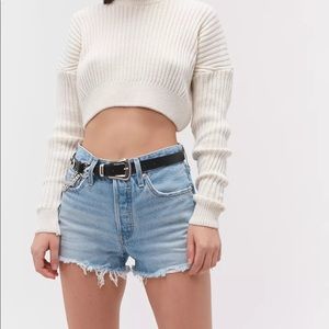 LEVIS 501 HIGH WAISTED DENIM SHORTS
